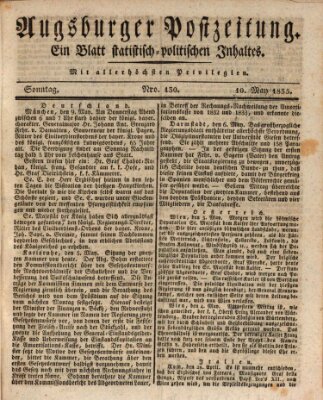 Augsburger Postzeitung Sonntag 10. Mai 1835