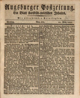 Augsburger Postzeitung Montag 11. Mai 1835