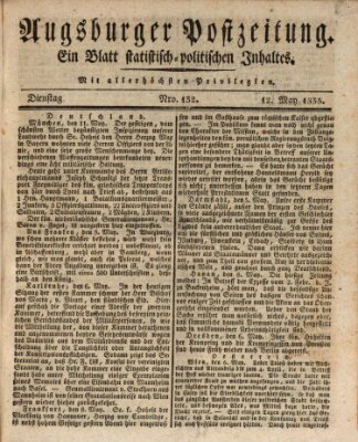 Augsburger Postzeitung Dienstag 12. Mai 1835