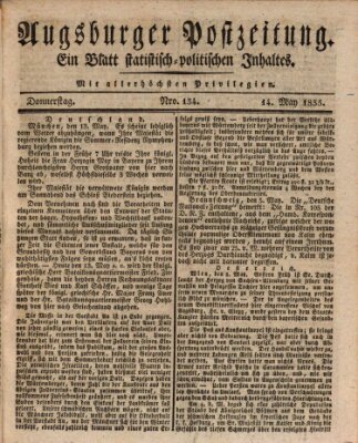 Augsburger Postzeitung Donnerstag 14. Mai 1835