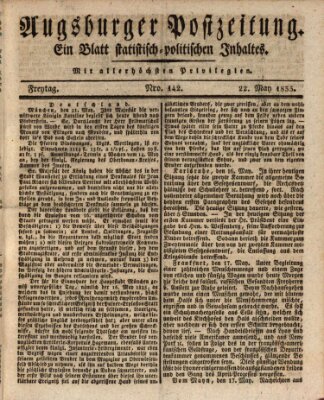 Augsburger Postzeitung Freitag 22. Mai 1835