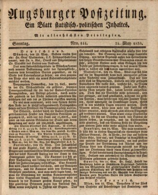 Augsburger Postzeitung Sonntag 24. Mai 1835