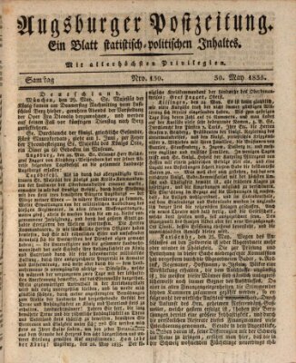 Augsburger Postzeitung Samstag 30. Mai 1835