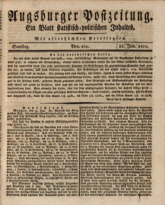 Augsburger Postzeitung Samstag 13. Juni 1835