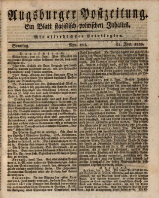 Augsburger Postzeitung Sonntag 14. Juni 1835