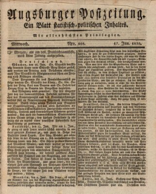 Augsburger Postzeitung Mittwoch 17. Juni 1835