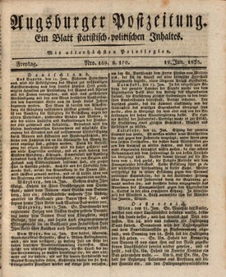 Augsburger Postzeitung Freitag 19. Juni 1835