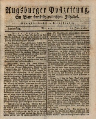 Augsburger Postzeitung Donnerstag 25. Juni 1835