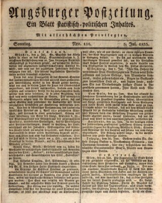 Augsburger Postzeitung Sonntag 5. Juli 1835