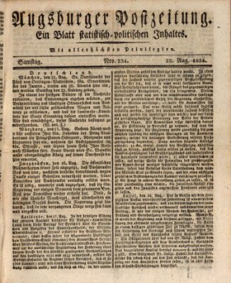Augsburger Postzeitung Samstag 22. August 1835