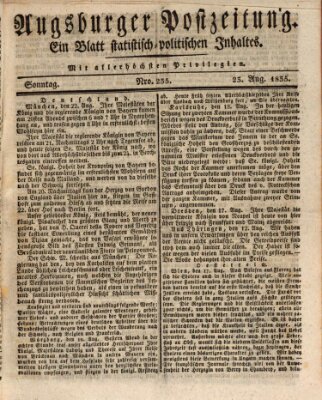 Augsburger Postzeitung Sonntag 23. August 1835