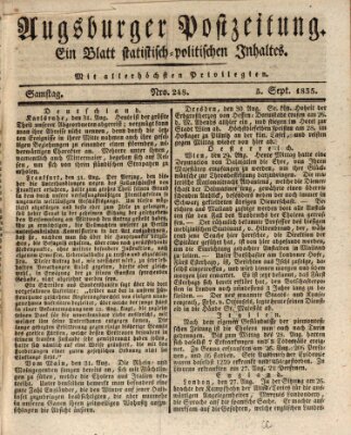 Augsburger Postzeitung Samstag 5. September 1835