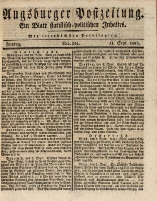 Augsburger Postzeitung Freitag 11. September 1835