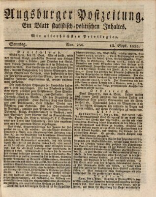 Augsburger Postzeitung Sonntag 13. September 1835