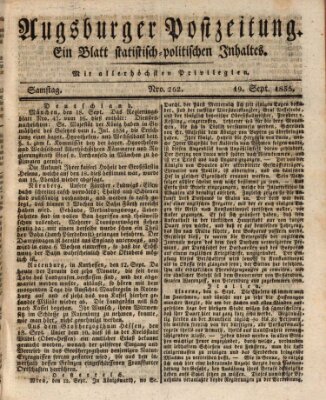 Augsburger Postzeitung Samstag 19. September 1835