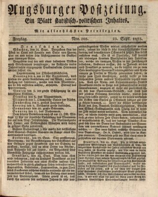 Augsburger Postzeitung Freitag 25. September 1835