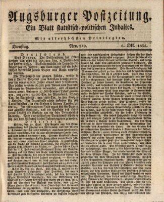 Augsburger Postzeitung Dienstag 6. Oktober 1835