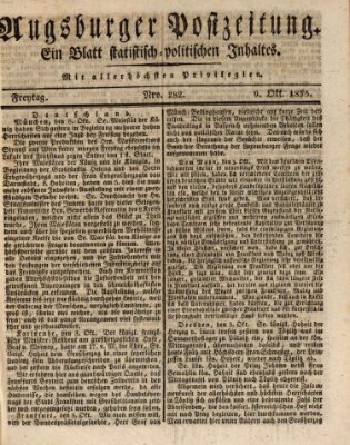 Augsburger Postzeitung Freitag 9. Oktober 1835