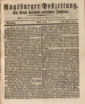 Augsburger Postzeitung Sonntag 25. Oktober 1835