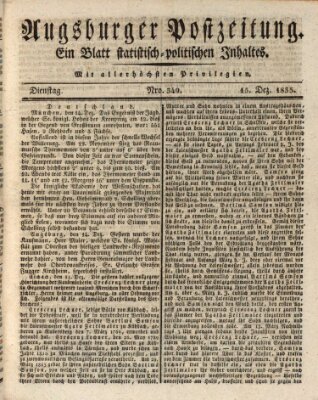 Augsburger Postzeitung Dienstag 15. Dezember 1835