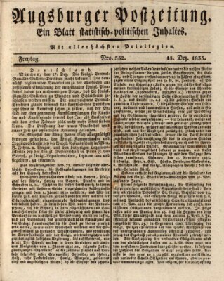 Augsburger Postzeitung Freitag 18. Dezember 1835