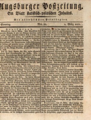 Augsburger Postzeitung Sonntag 6. März 1836