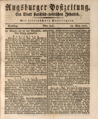 Augsburger Postzeitung Samstag 21. Mai 1836