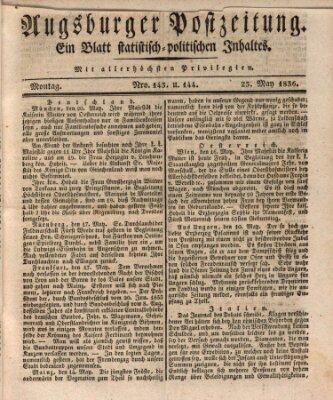 Augsburger Postzeitung Montag 23. Mai 1836