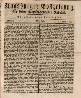 Augsburger Postzeitung Freitag 27. Mai 1836