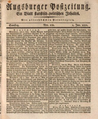 Augsburger Postzeitung Samstag 4. Juni 1836