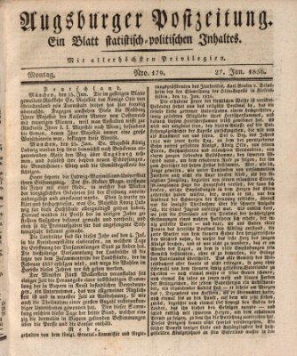 Augsburger Postzeitung Montag 27. Juni 1836