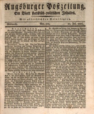 Augsburger Postzeitung Mittwoch 20. Juli 1836