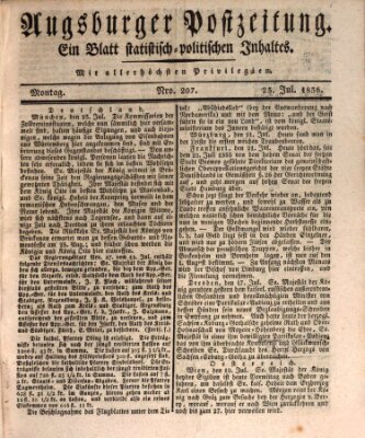 Augsburger Postzeitung Montag 25. Juli 1836