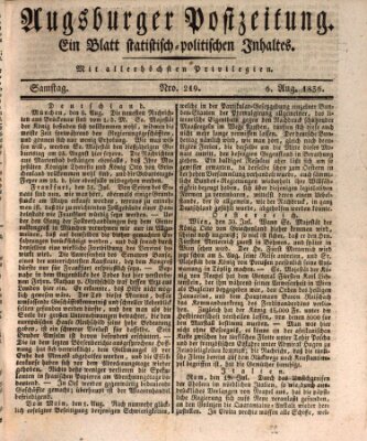 Augsburger Postzeitung Samstag 6. August 1836