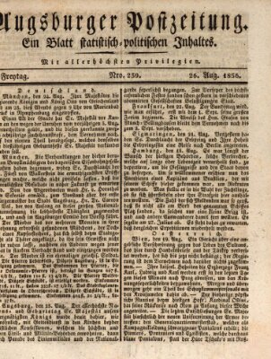 Augsburger Postzeitung Freitag 26. August 1836