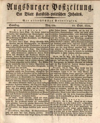 Augsburger Postzeitung Samstag 10. September 1836