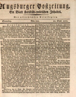 Augsburger Postzeitung Sonntag 18. September 1836