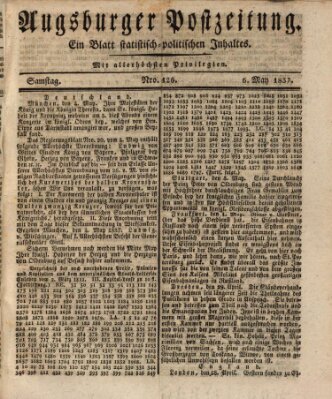 Augsburger Postzeitung Samstag 6. Mai 1837