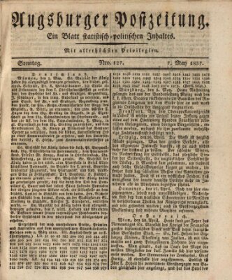 Augsburger Postzeitung Sonntag 7. Mai 1837