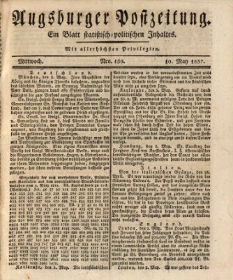 Augsburger Postzeitung Mittwoch 10. Mai 1837