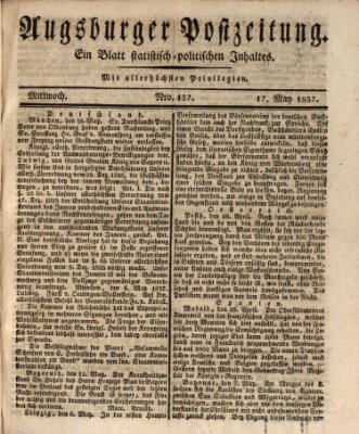 Augsburger Postzeitung Mittwoch 17. Mai 1837