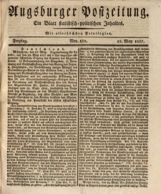 Augsburger Postzeitung Freitag 19. Mai 1837