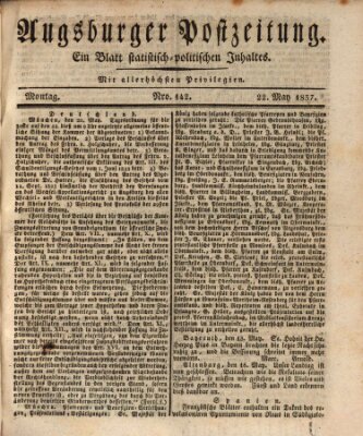 Augsburger Postzeitung Montag 22. Mai 1837