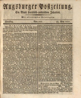 Augsburger Postzeitung Dienstag 23. Mai 1837