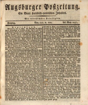 Augsburger Postzeitung Freitag 26. Mai 1837