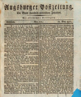 Augsburger Postzeitung Mittwoch 31. Mai 1837