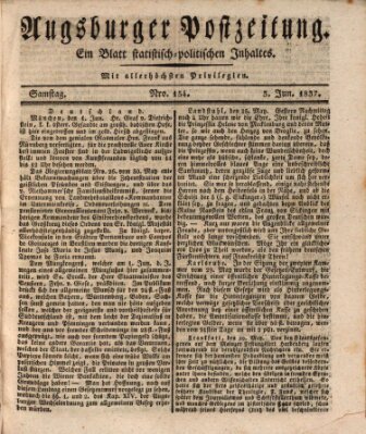 Augsburger Postzeitung Samstag 3. Juni 1837