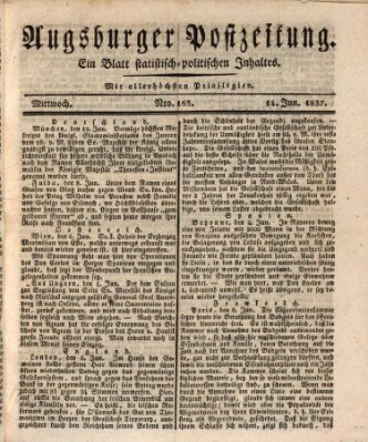 Augsburger Postzeitung Mittwoch 14. Juni 1837