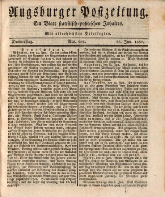 Augsburger Postzeitung Donnerstag 15. Juni 1837