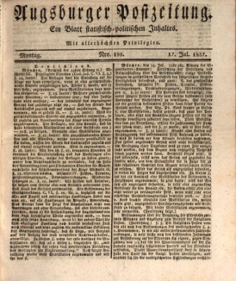 Augsburger Postzeitung Montag 17. Juli 1837